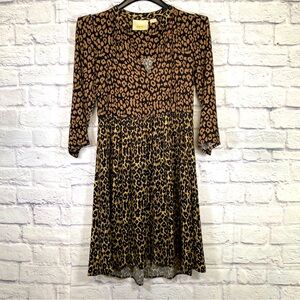 Maeve by Anthropologie Juno 2 Tone Animal Print Dress Size XS